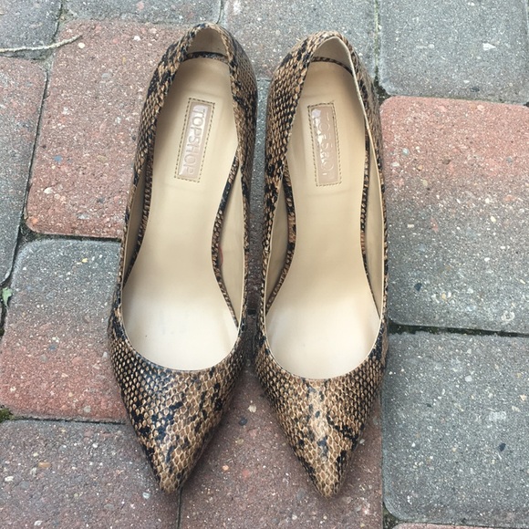 🎉 HOST PICK 🎉 Topshop heels snakeskin 38 - Picture 3 of 8